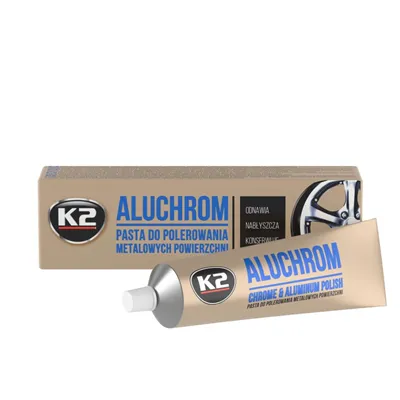 Pasta na čištění a leštění kovových povrchů K2 ALUCHROM 120 G